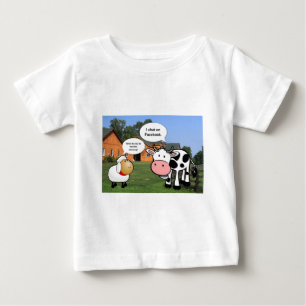 Camiseta Para Bebê Bate-papo engraçado sobre desenhos animados de faz