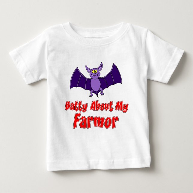 Camiseta Para Bebê Bateria Sobre Meu Farmor (Frente)