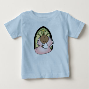 Camiseta Para Bebê Batismo Afro-Americano Baby Girl