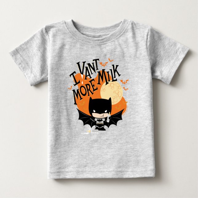 Camiseta Para Bebê Batman | I Vant More milk (Frente)