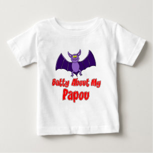 Camiseta Para Bebê Batty Sobre Meu Papou