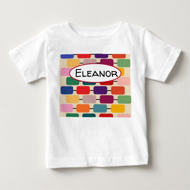 Camiseta Para Bebê Bauhaus Abacus (Frente)