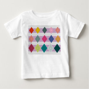 Camiseta Para Bebê Bauhaus Diamond Quilt