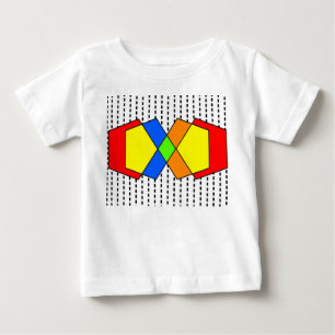 Camiseta Para Bebê Bauhaus Pentágonos