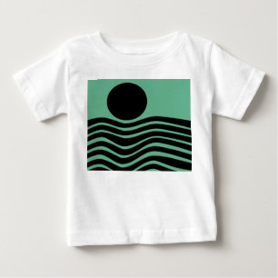 Camiseta Para Bebê Bauhaus Seafoam Green Abstrato