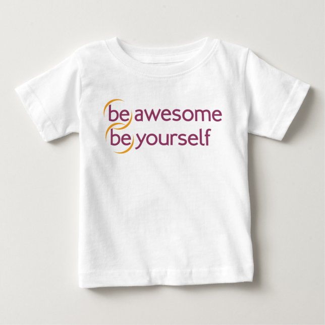 Camiseta Para Bebê (be)incrível, (be)você mesmo vestido (Frente)