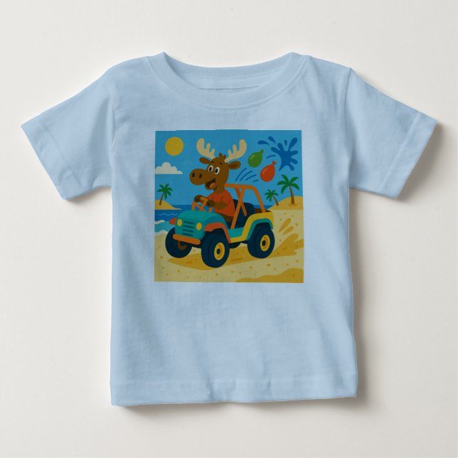 Camiseta Para Bebê Beach Buggy Blaster – Ação Intensa de Verão KidsTe (Frente)