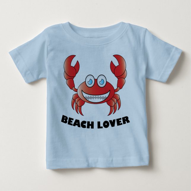 Camiseta Para Bebê Beach Lover - Baby Fine Jersey T Shirt (Frente)