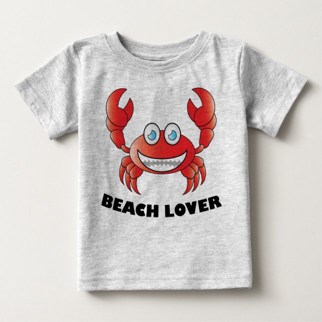 Camiseta Para Bebê Beach Lover - Baby Fine Jersey T Shirt (Frente)