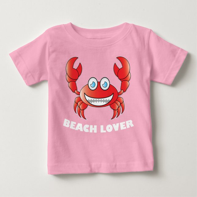 Camiseta Para Bebê Beach Lover - Baby Fine Jersey T Shirt (Frente)