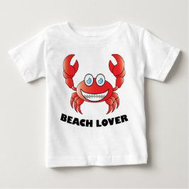 Camiseta Para Bebê Beach Lover - Baby Fine Jersey T Shirt