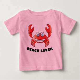 Camiseta Para Bebê Beach Lover - Baby Fine Jersey T Shirt