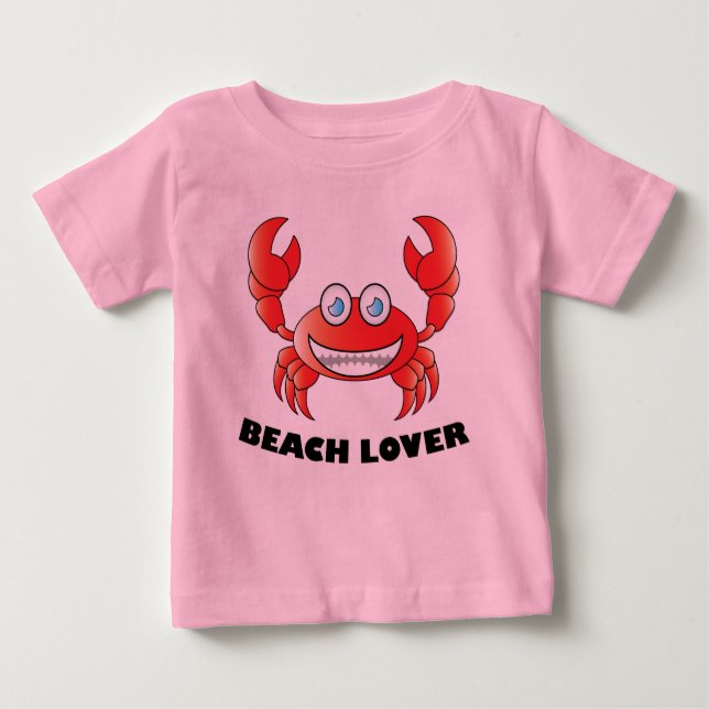 Camiseta Para Bebê Beach Lover - Baby Fine Jersey T Shirt (Frente)