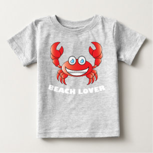 Camiseta Para Bebê Beach Lover - Baby Fine Jersey T Shirt