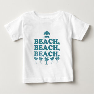 Camiseta Para Bebê Beach T-Shirt