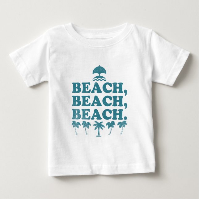 Camiseta Para Bebê Beach T-Shirt (Frente)