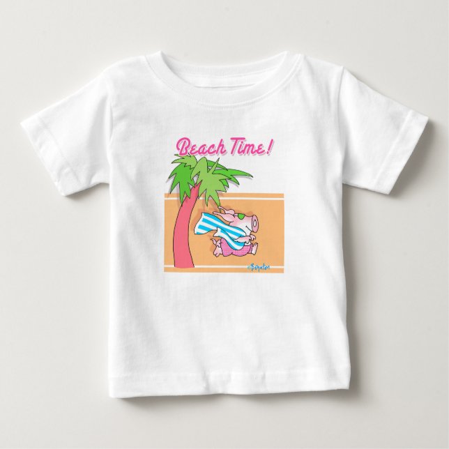 Camiseta Para Bebê BEACH TIME! de Boynton (Frente)