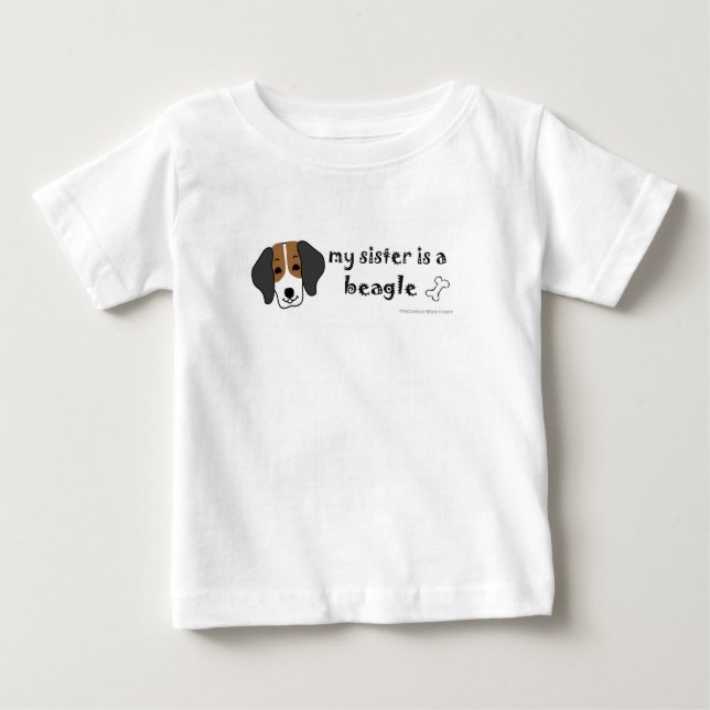 Camiseta Para Bebê beagle (Frente)