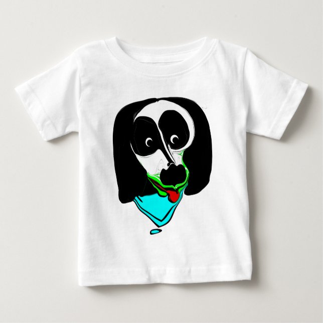 Camiseta Para Bebê Beagle Cowdog (Frente)