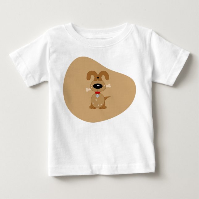 Camiseta Para Bebê Beagle, Pet, Osso (Frente)