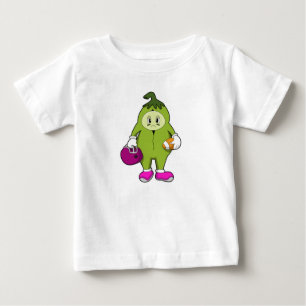 Camiseta Para Bebê Bean no Futebol