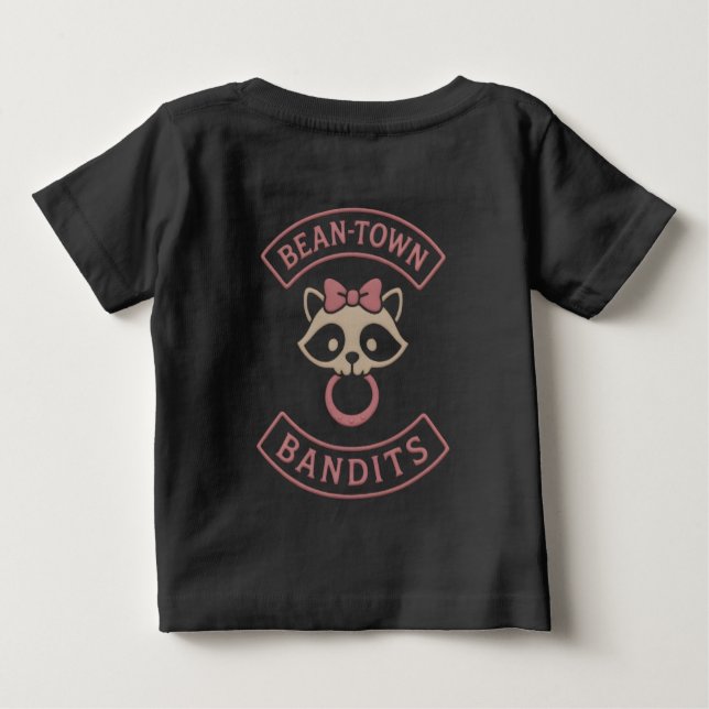 Camiseta Para Bebê Bean Town Bandit Child T-Shirt Pink (Verso)