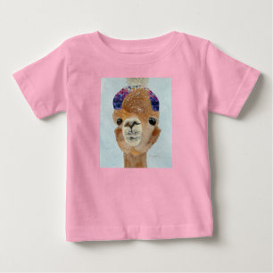 Camiseta Para Bebê Beanie Llama