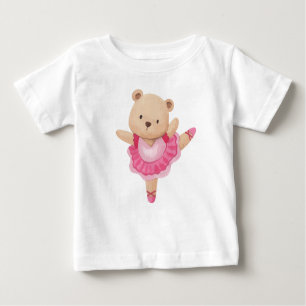 Camiseta Para Bebê Bear Ballerina