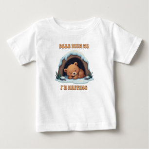 Camiseta Para Bebê Bear comigo, estou a apagar