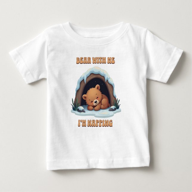 Camiseta Para Bebê Bear comigo, estou a apagar (Frente)