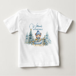 Camiseta Para Bebê Bear Natal Um Primeiro Aniversário Inverno