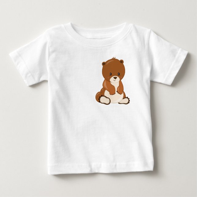 Camiseta Para Bebê Bear Urso (Frente)