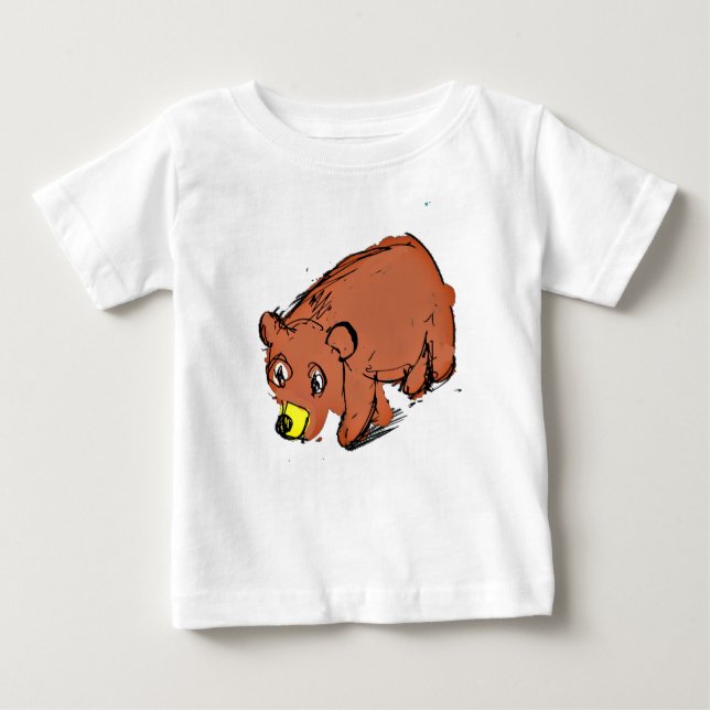 Camiseta Para Bebê Bear Walking (Frente)
