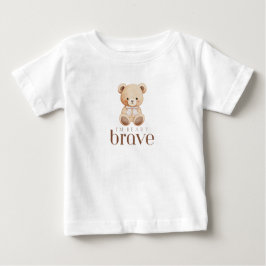 Camiseta Para Bebê beary brave childhood cancer sick kids cute 