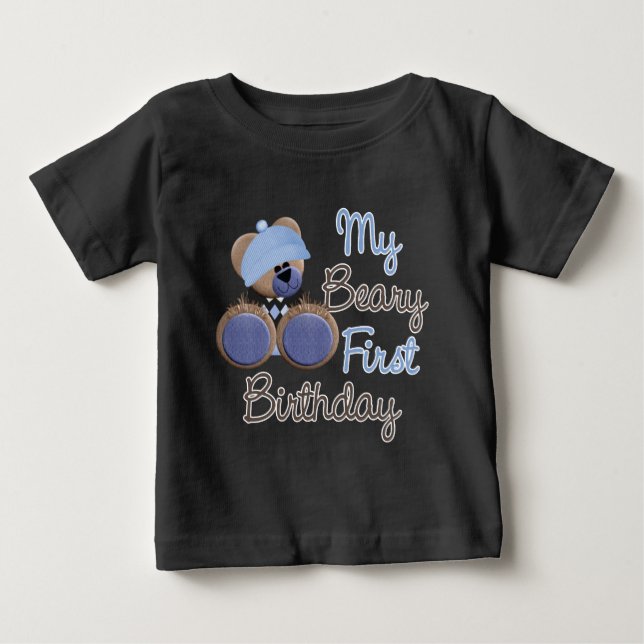 Camiseta Para Bebê beary-first-aniversboy.png (Frente)