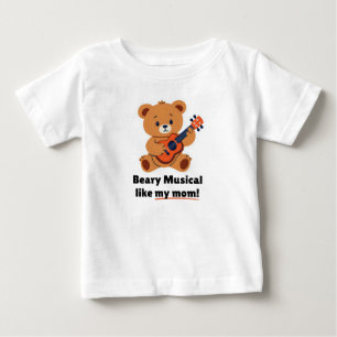 Camiseta Para Bebê Beary Musical Como Minha Mãe Toddler T-Shirt