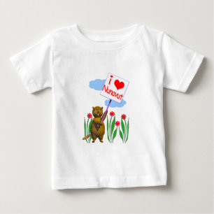 Camiseta Para Bebê Beaver Canadense ama Nunavut