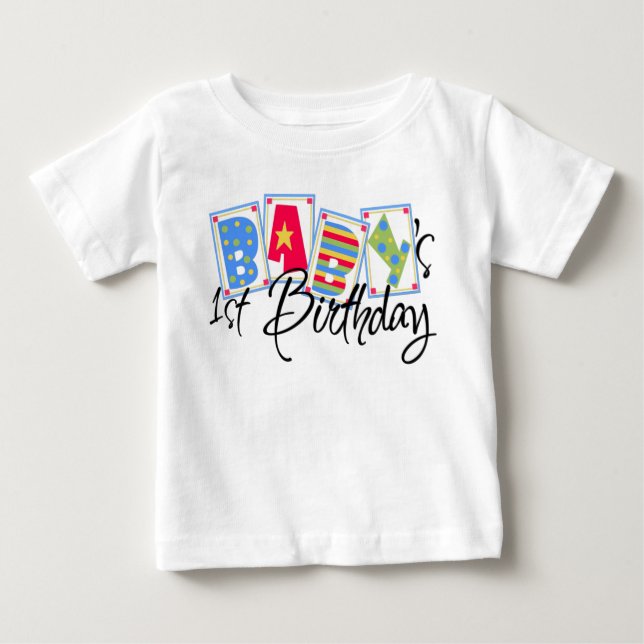 Camiseta Para Bebê Bebê 1RUA. Birthday T-shirt (Frente)