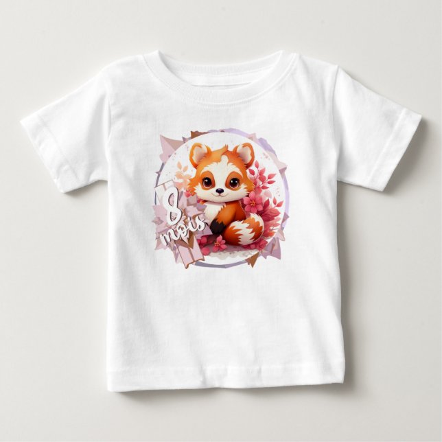 Camiseta Para Bebê Bébé - 8 mois aussi (Frente)