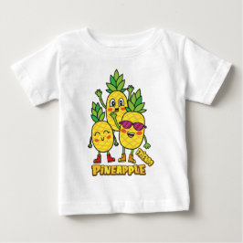 Camiseta Para Bebê Bebê abacaxi