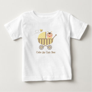 Camiseta Para Bebê Bebê Abelha Bumble Fofo em Carrinho de Bebê Trocad