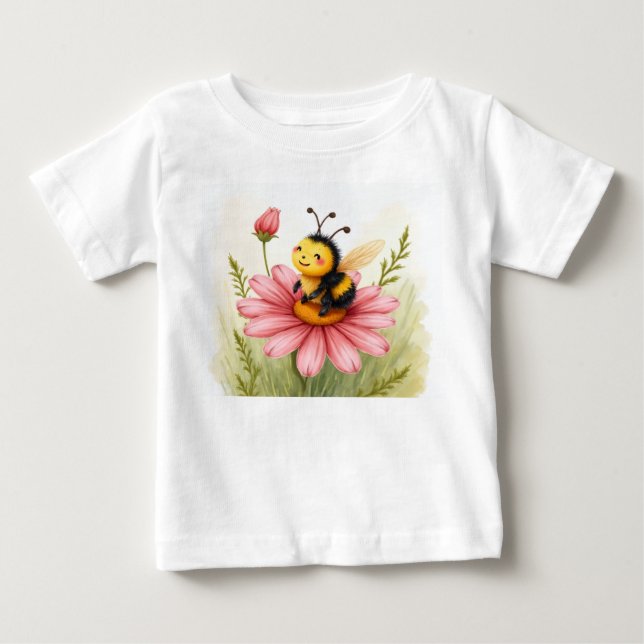 Camiseta Para Bebê Bebê abelha solário (Frente)