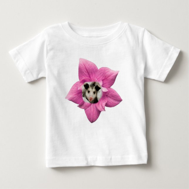 Camiseta Para Bebê Bebê Adoravelmente Bonito Sorrindo Farinha (Frente)