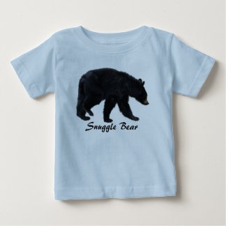 Camiseta Para Bebê Bebê Amante de os animais do Urso Negro Andando