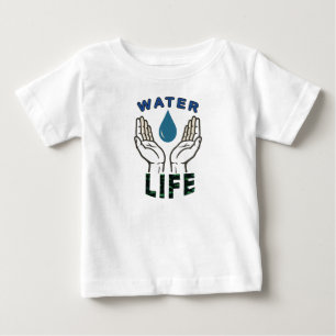 Camiseta Para Bebê Bebê Amor Água