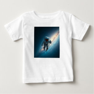 Camiseta Para Bebê Bebê Astronauta no Espaço da Galáxia Gráfico