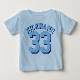 Camiseta Para Bebê Bebê azul | Design de Sports Jersey