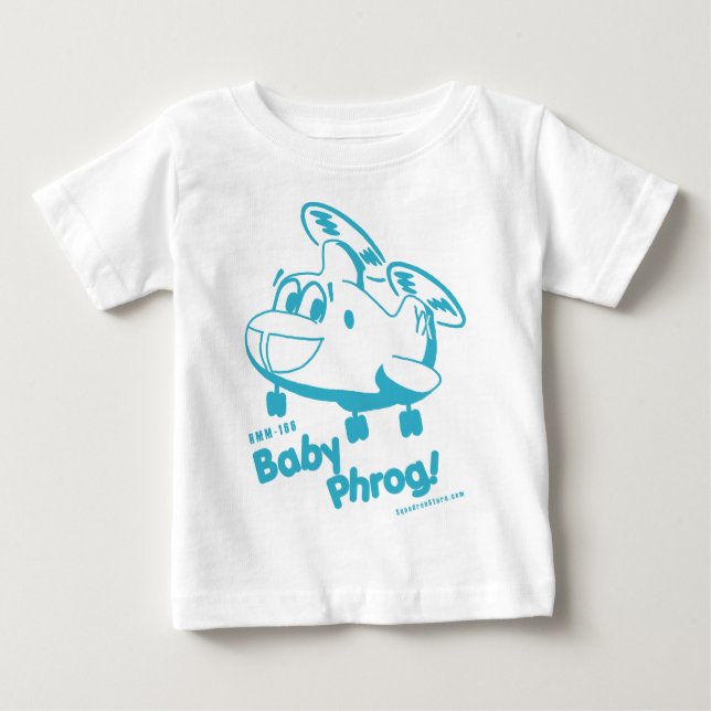 Camiseta Para Bebê Bebê azul Phrog (Frente)