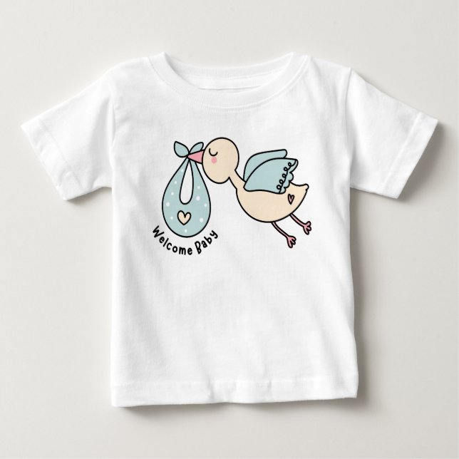 Camiseta Para Bebê Bebê bem vindo (Frente)