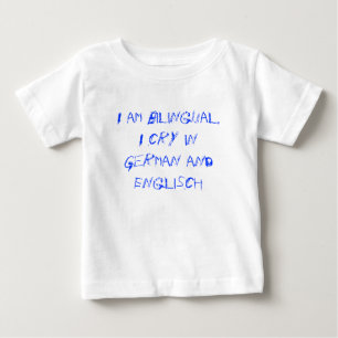 Camiseta Para Bebê Bebê Bilíngue